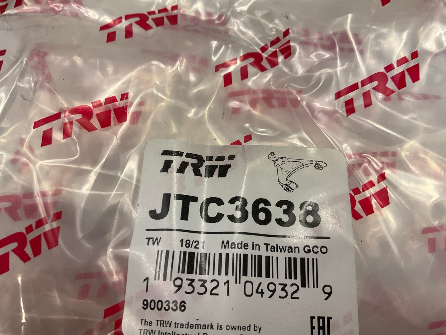 TRW JTC3638 Rear Rearward Suspension Control Arm For 1991-1994 Nissan Sentra