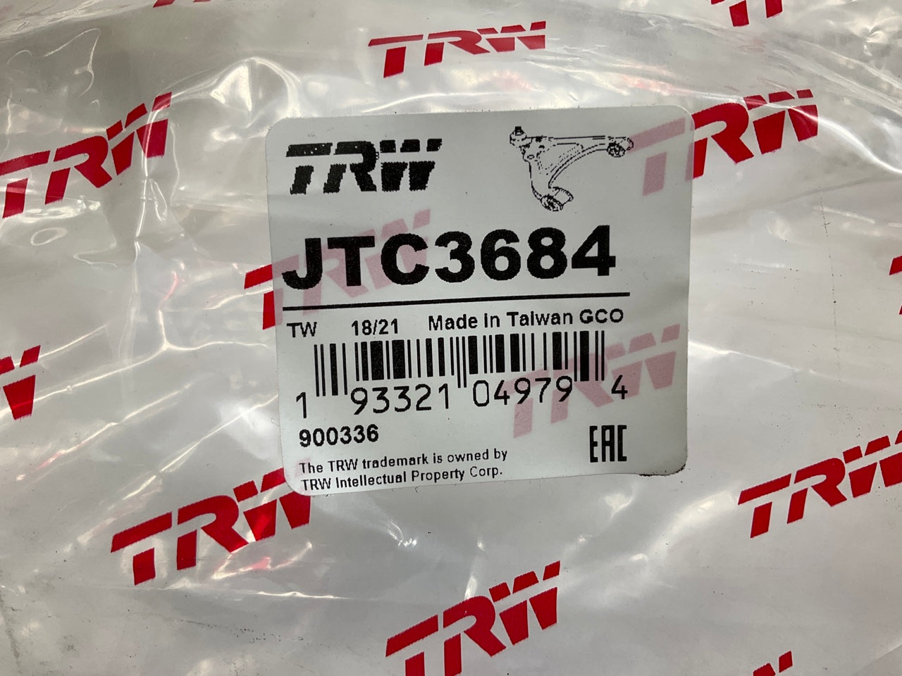 TRW JTC3684 Front Right Lower Control Arm For 1990-1994 Mitsubishi Eclipse