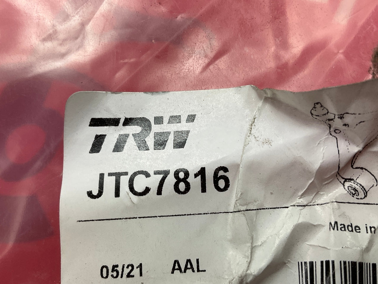 TRW JTC7816 Suspension Control Arm And Ball Joint Assembly - Front Left Lower