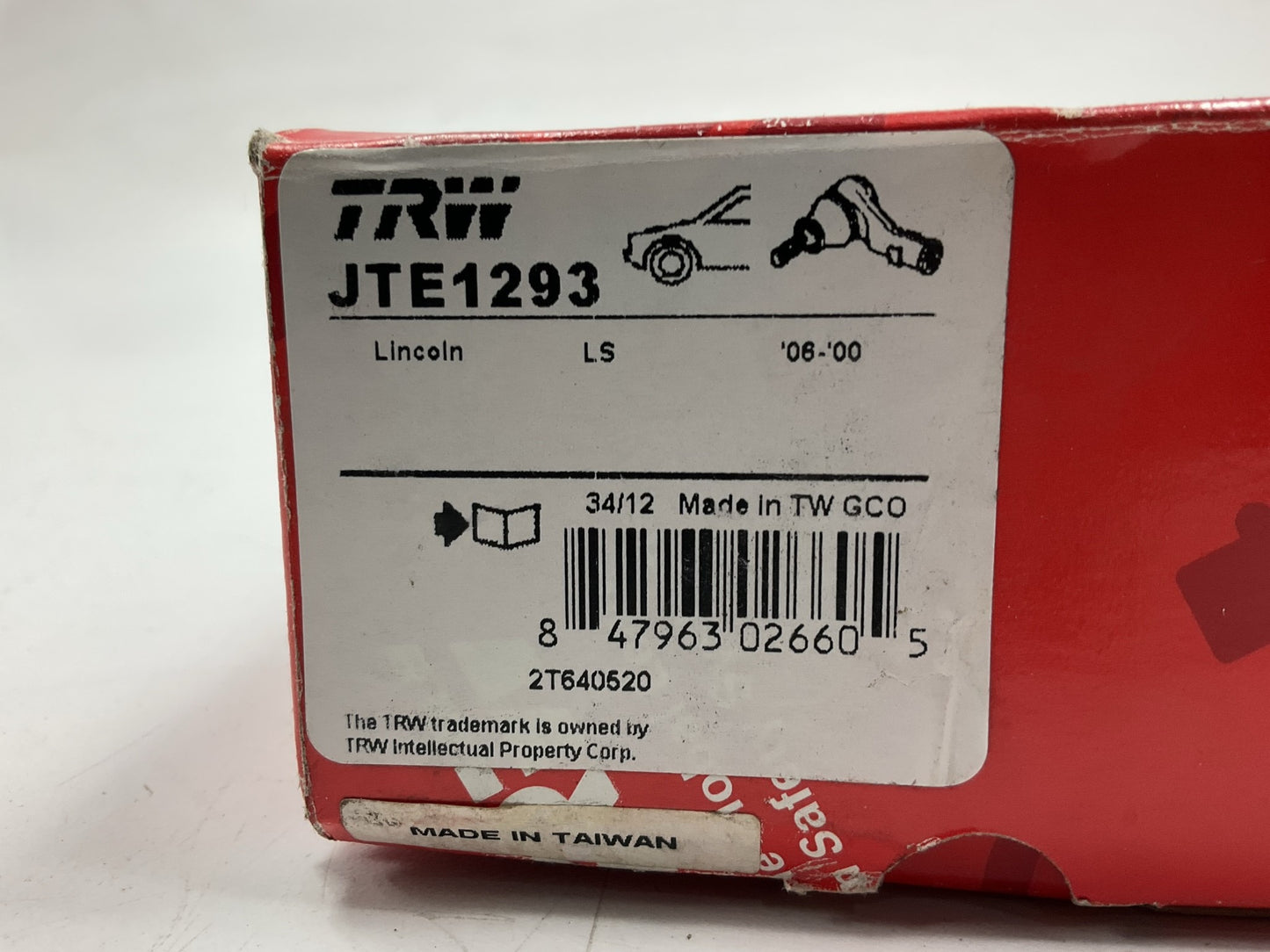 TRW JTE1293 Front Right Outer Steering Tie Rod End