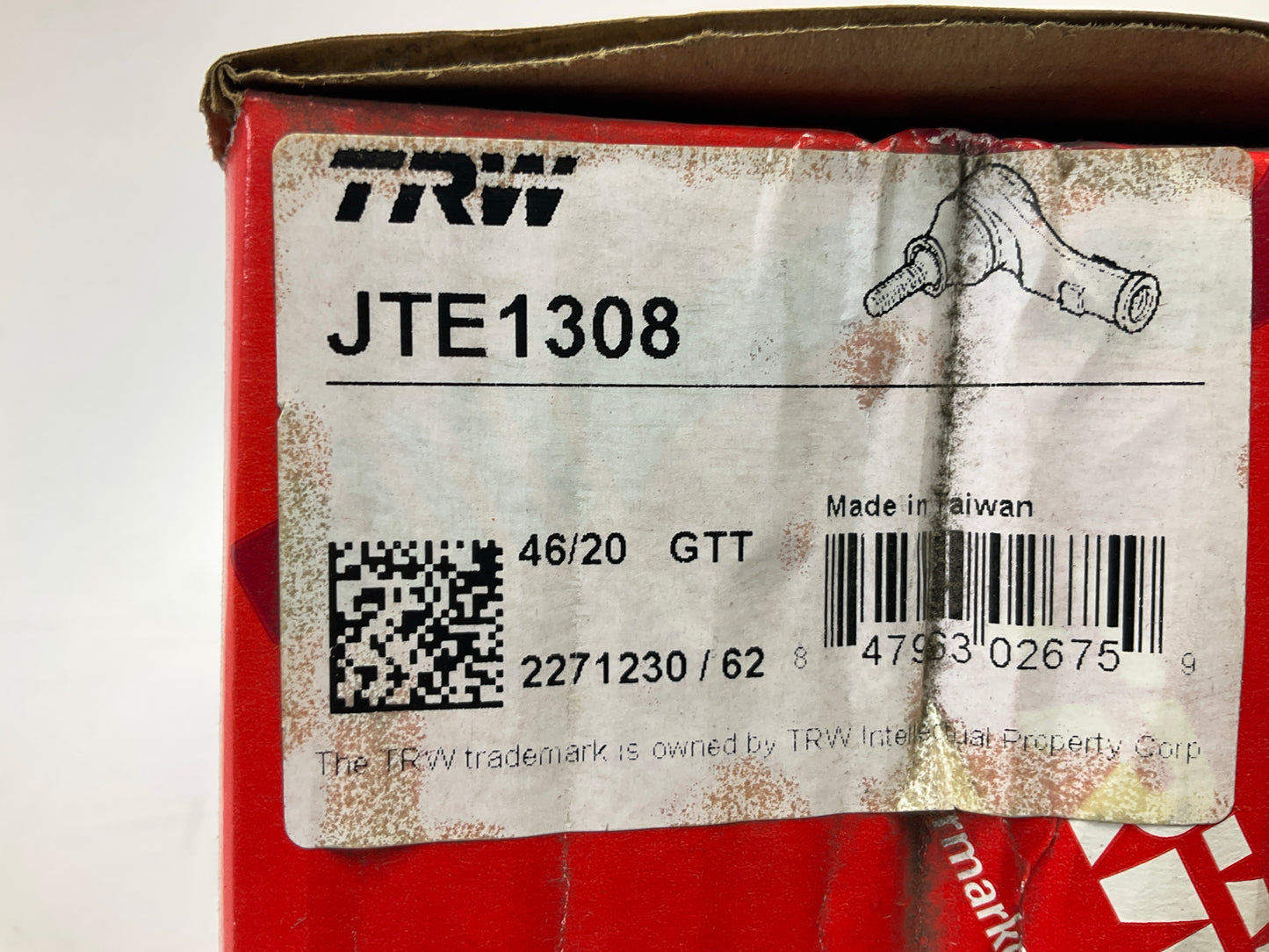 TRW JTE1308 Front Right Outer Steering Tie Rod End For 2003-2007 Cadillac CTS