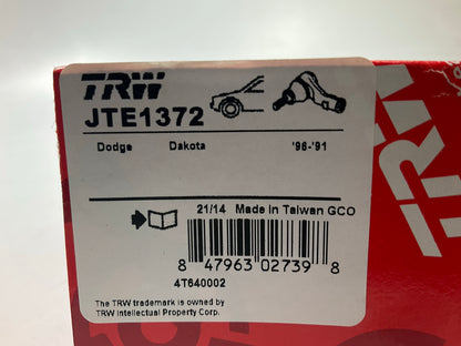 TRW JTE1372 Front Inner Steering Tie Rod End For 1991-1996 Dodge Dakota
