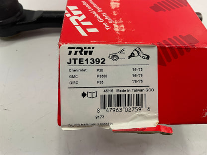(2) TRW JTE1392 Front Outer Steering Tie Rod End  ''Motor Home Chassis''