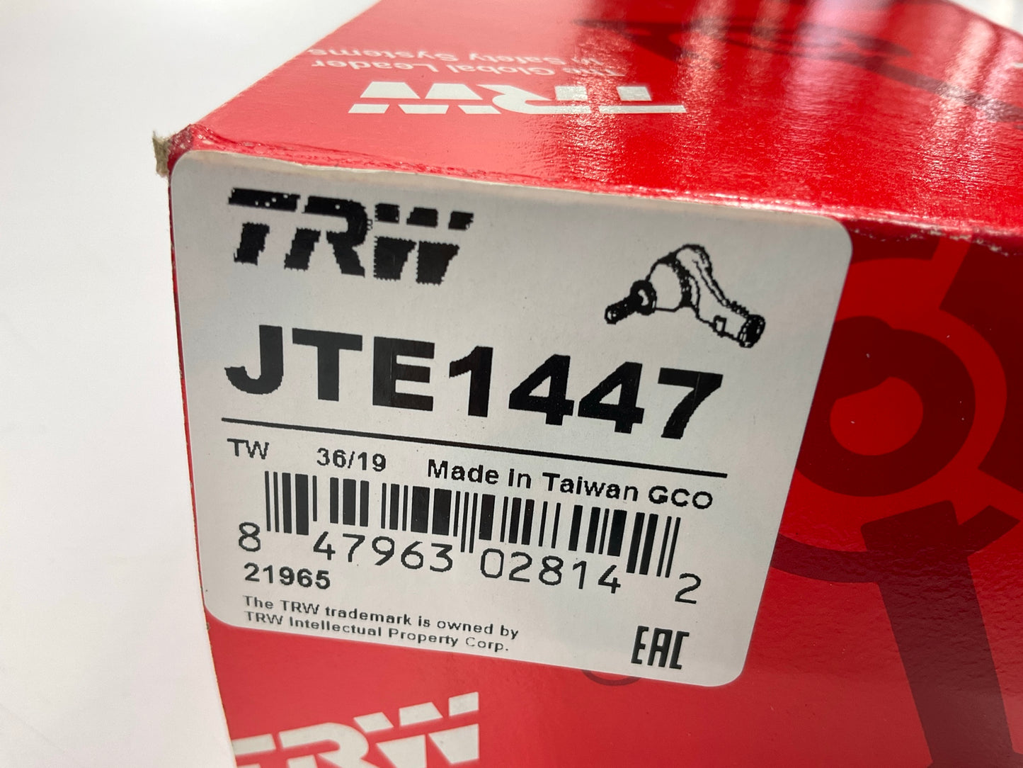 TRW JTE1447 Front Left Outer Steering Tie Rod End For 2004-2009 Cadillac SRX