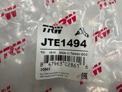 TRW JTE1494 Front Right Outer Steering Tie Rod End For 1985-1990 Ford Ranger