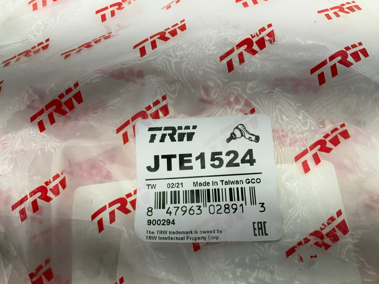 TRW JTE1524 Front Left Inner Steering Tie Rod End