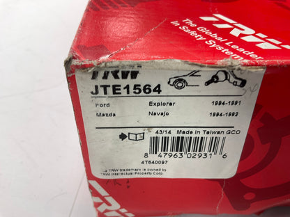 TRW JTE1564 Drag Link / Outer Steering Tie Rod End - 1991-1994 Explorer 2WD