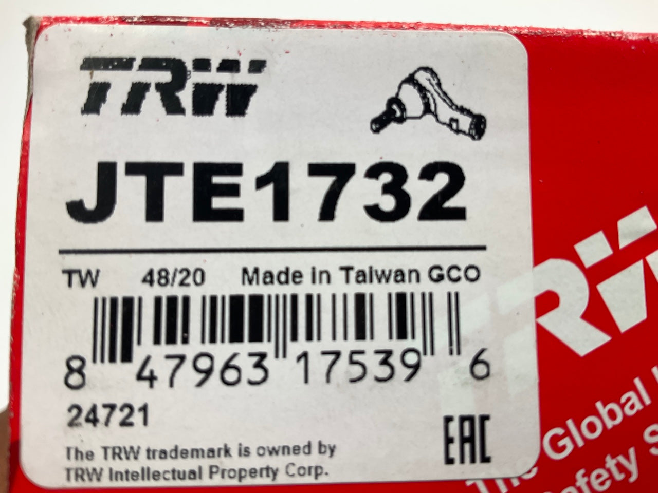 TRW JTE1732 Front Right Outer Steering Tie Rod End