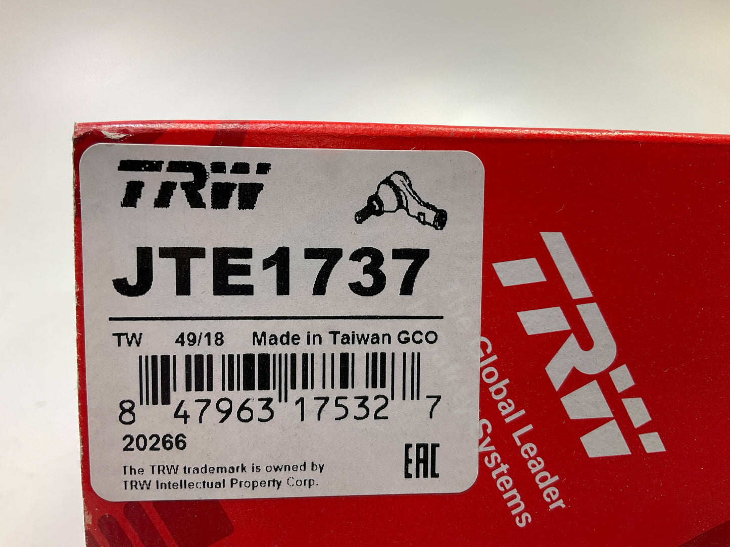 TRW JTE1737 Front Left Outer Steering Tie Rod End For 2011-2020 Lexus IS350