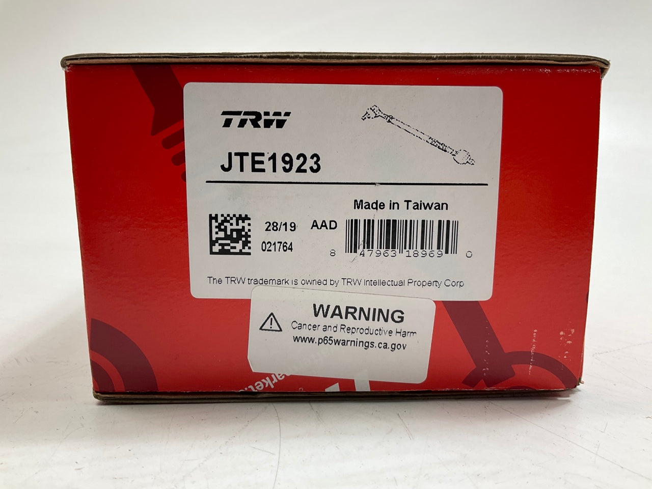 (2) TRW JTE1923 Front Outer Steering Tie Rod End For 2007-2012 Acura RDX
