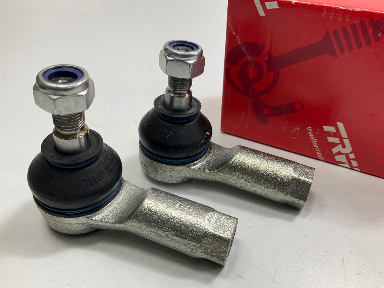 (2) TRW JTE241 Front Outer Steering Tie Rod End For 1990-1995 Mazda 323
