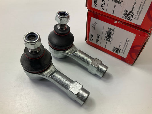 (2) TRW JTE260 Front Outer Steering Tie Rod Ends For 1986-1994 Dodge Colt