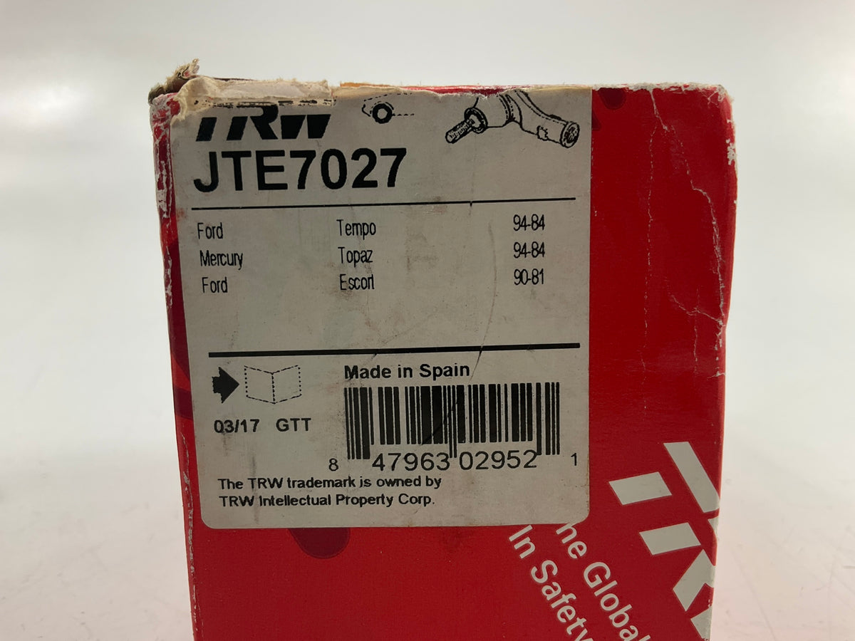 (2) TRW JTE7027-2 Front Steering Tie Rod End