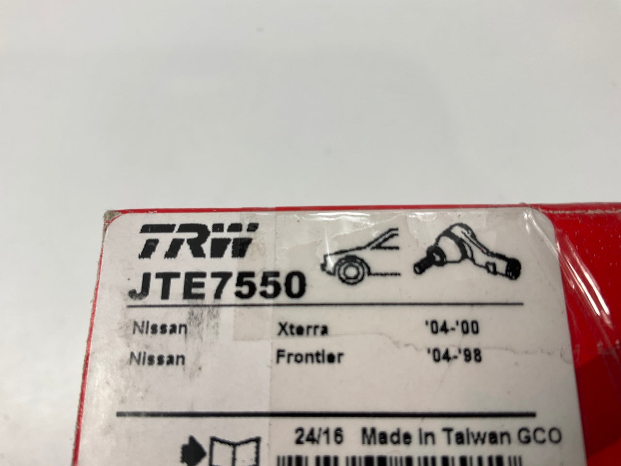 TRW JTE7550 Front Inner Steering Tie Rod End