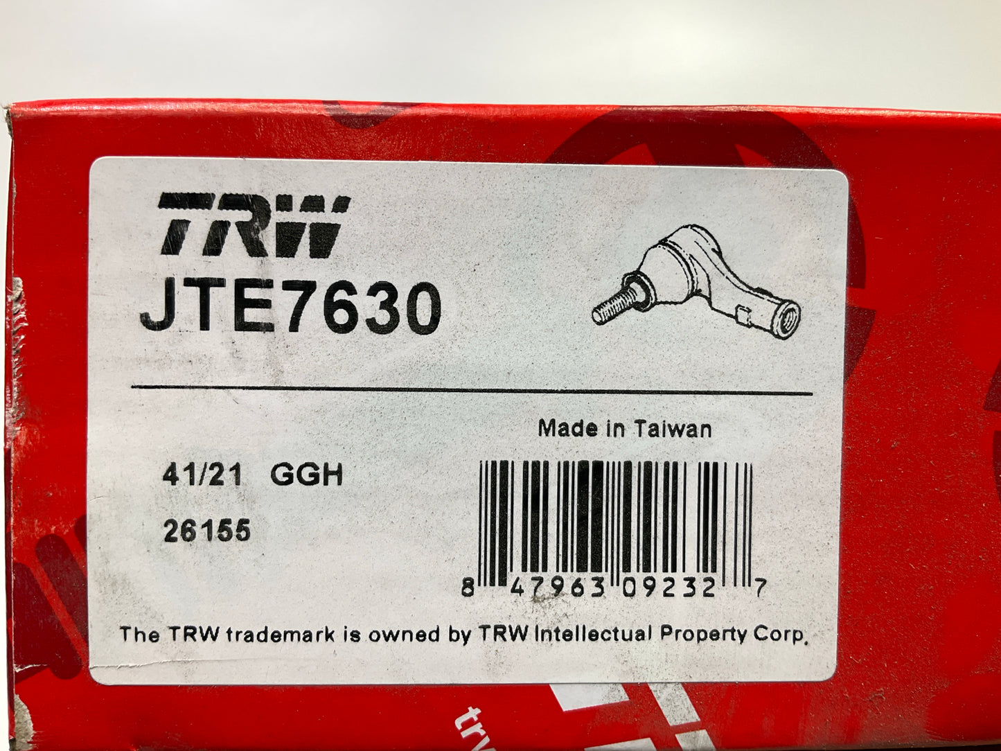 TRW JTE7630 Right Outer Steering Tie Rod End