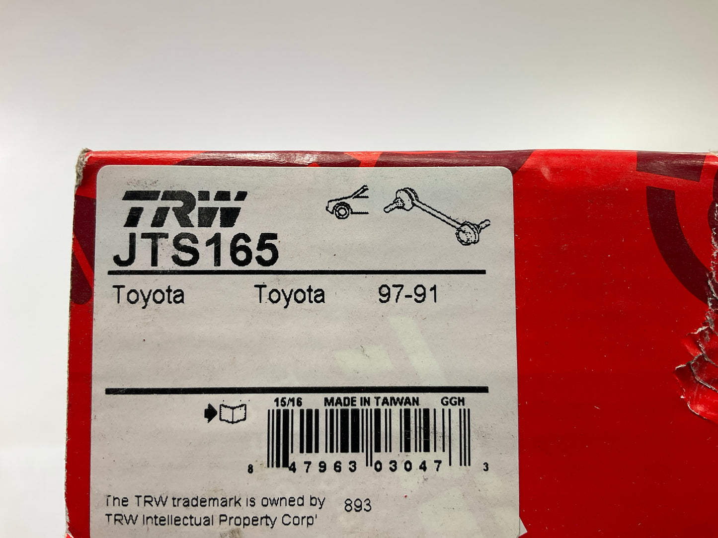 TRW JTS165 Front Right Stabilizer Sway Bar Link Kit For 1991-1997 Toyota Previa