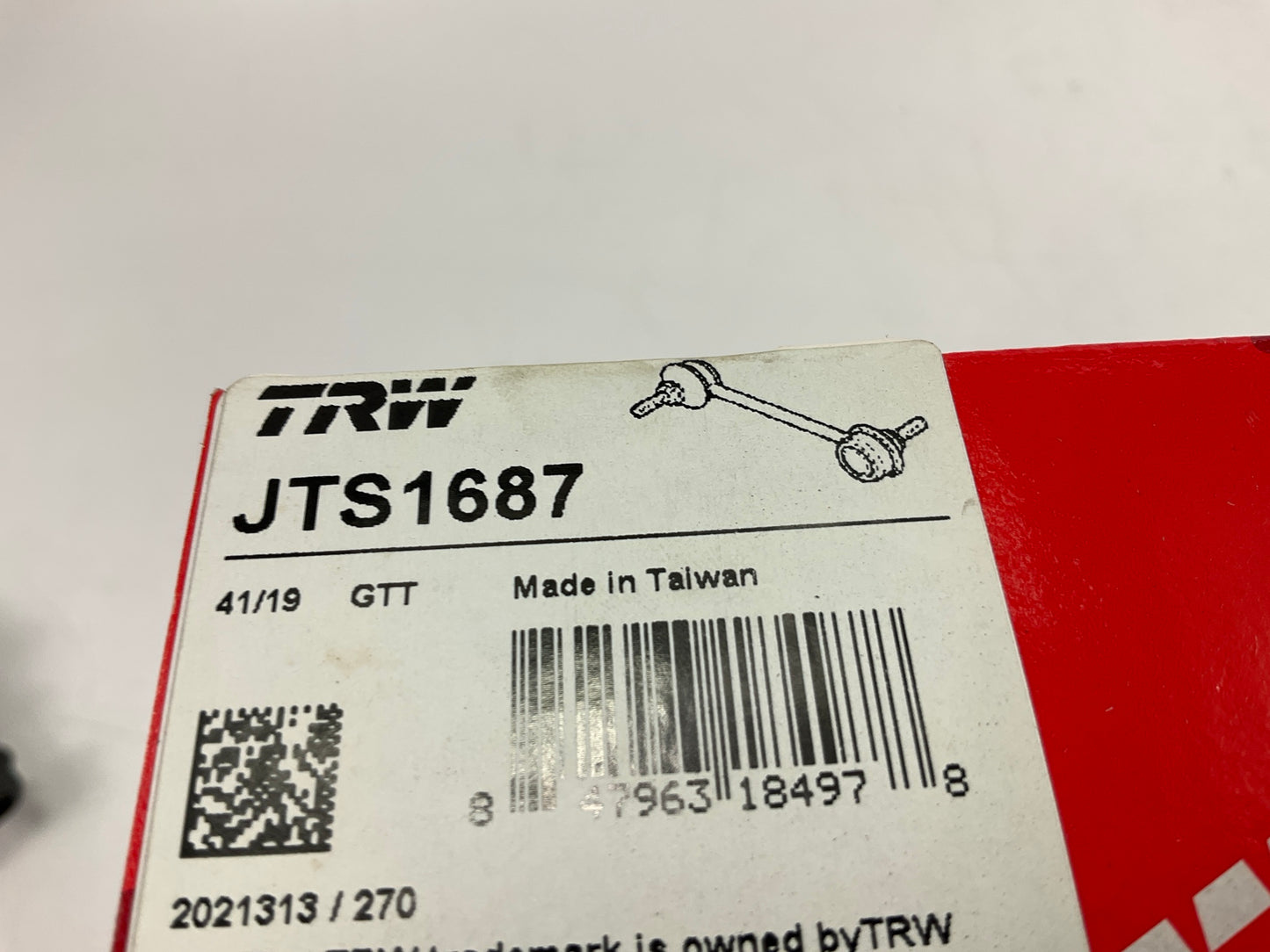 TRW JTS1687 Rear Left Stabilizer Sway Bar Link Kit  For 2014-2023 Jeep Cherokee