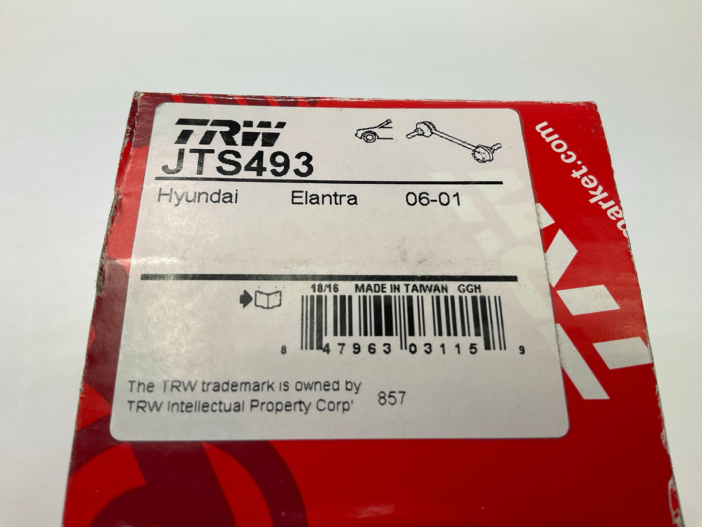 TRW JTS493 Front Stabilizer Sway Bar Link Kit For 2001-2006 Hyundai Elantra