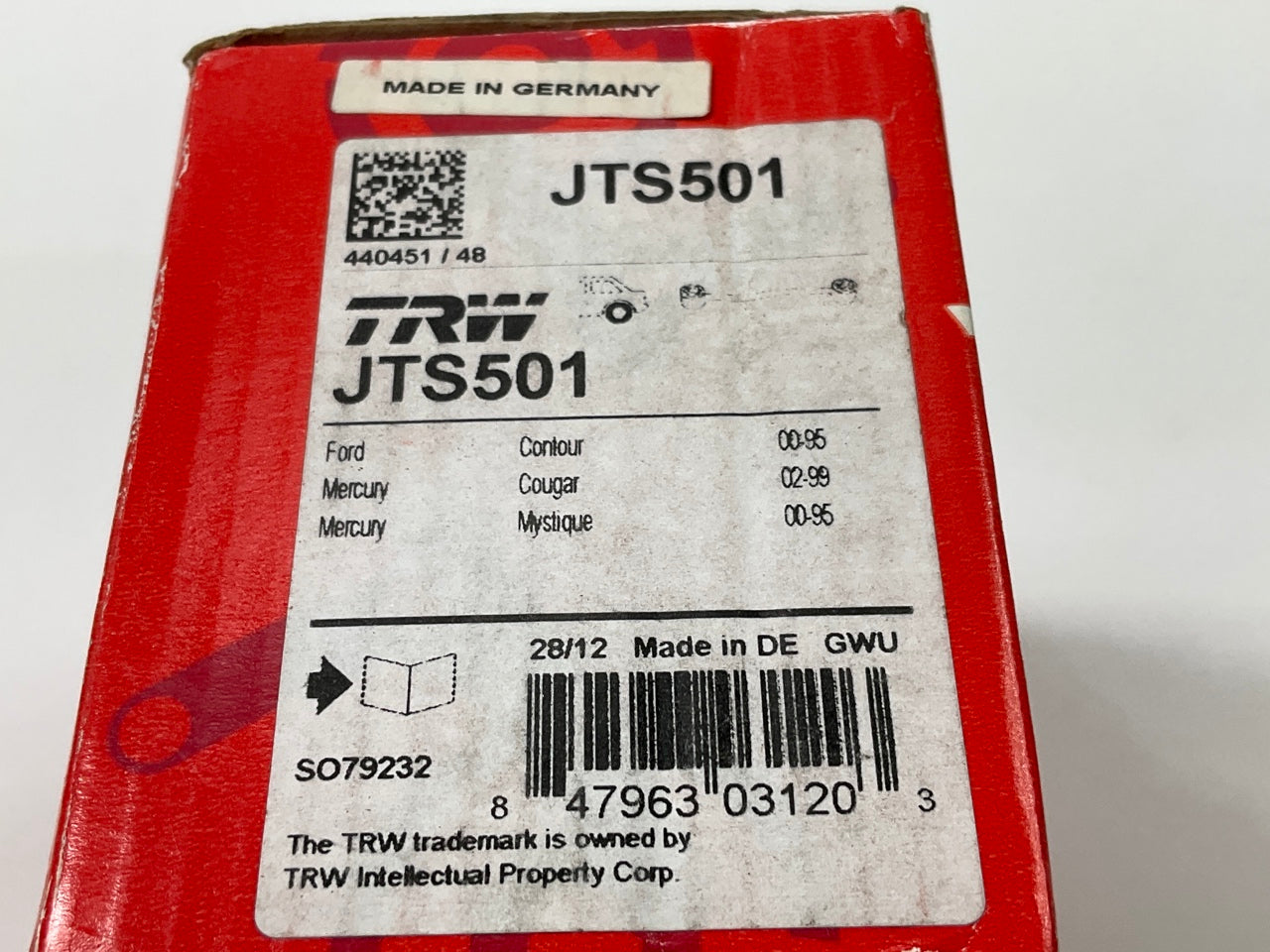 TRW JTS501 Rear Suspension Stabilizer Sway Bar Link Kit