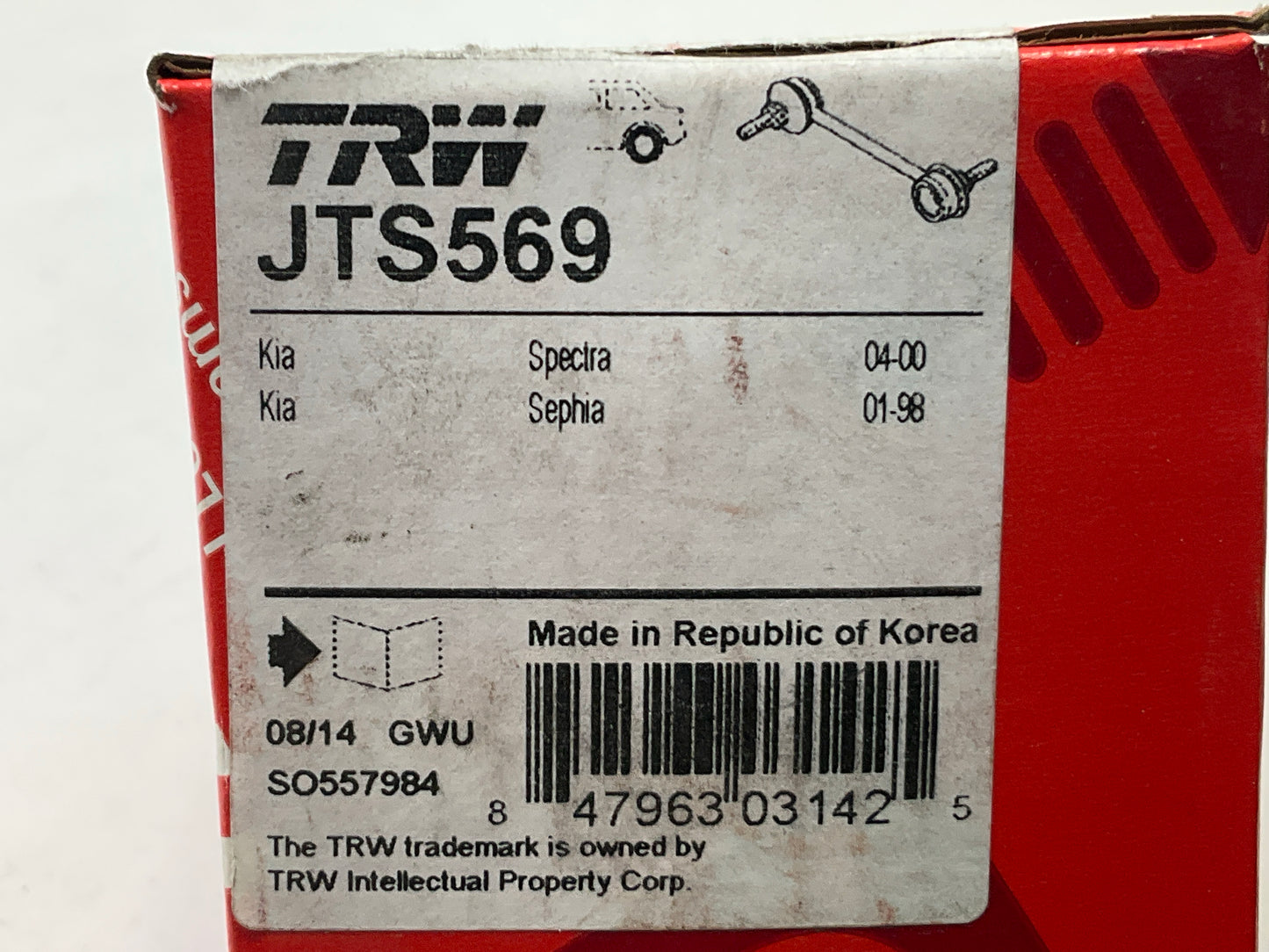 (2) TRW JTS569 Rear Suspension Stabilizer Sway Bar Link Kit