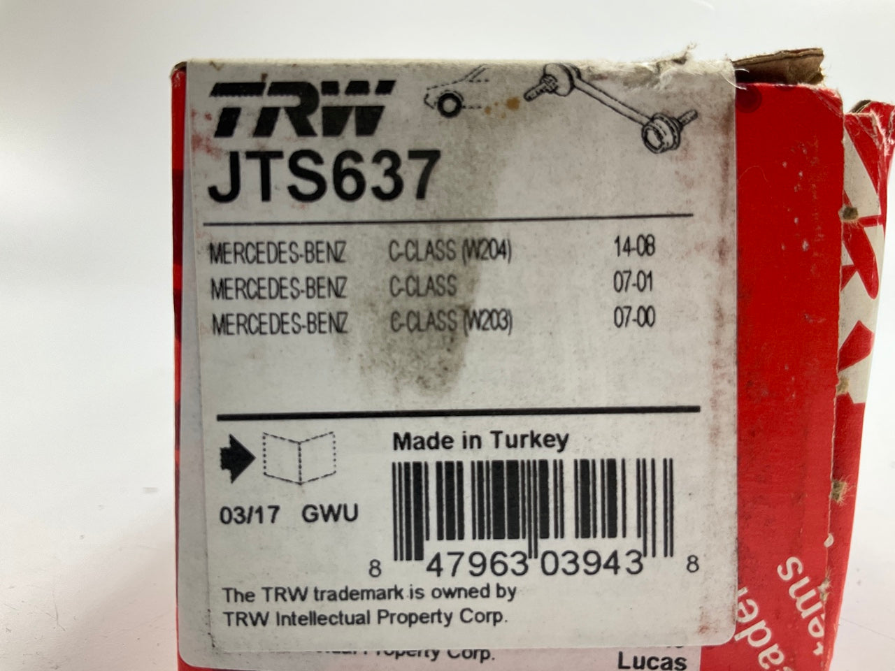 TRW JTS637 Rear Right Suspension Stabilizer Sway Bar Link Kit