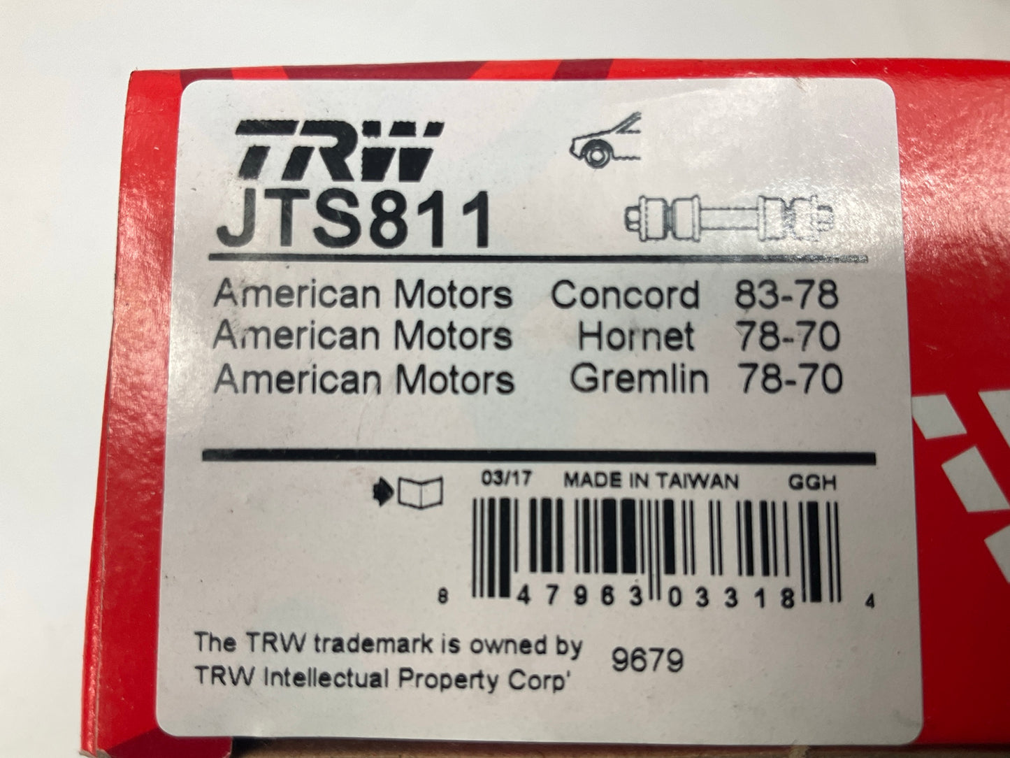 (2) TRW JTS811 Front Suspension Stabilizer Sway Bar Link Kit