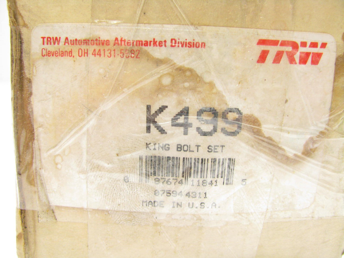 TRW K499 King Pin Bolt Set - 1963- 1972 Chevy GMC 1.5 & 2 Ton Truck