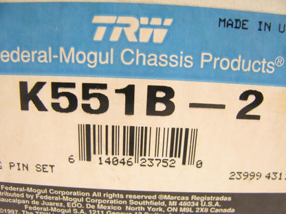 TRW K551B-2 FRONT Steering King Pin Set 1979-1989 International Harvester