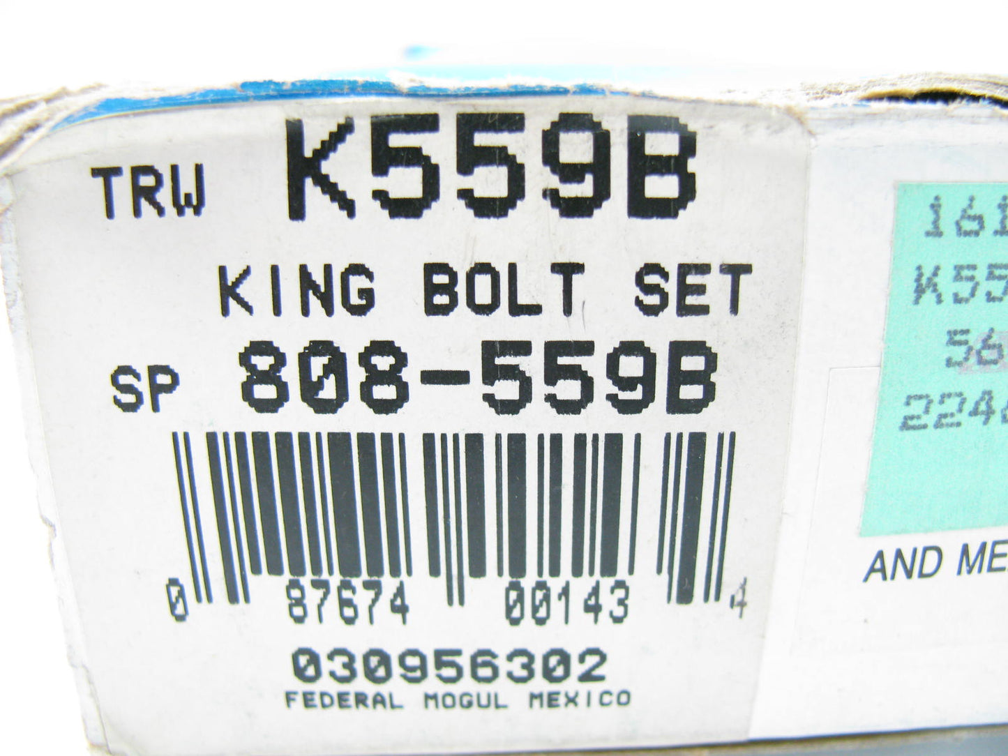 TRW K559B Steering King Pin Bolt Set For 1980-1986 Ford F-250, F-350 (2WD ONLY)