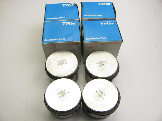 (4) TRW L1341F Forged Engine Piston - Standard For 1976 Subaru EA63 1.4L-H4