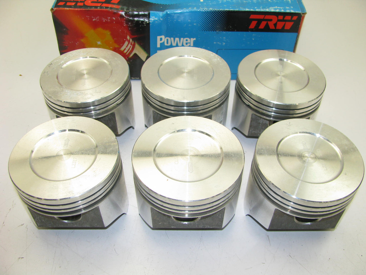 (6) TRW L2317F Forged Engine Pistons - Standard 1969-1972 Ford 240 L6