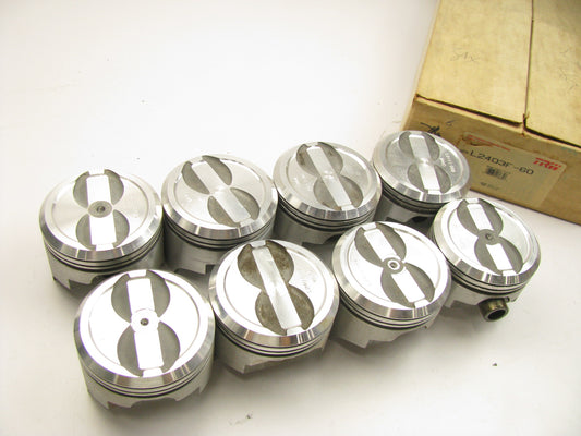 (8) TRW L2403F Forged Engine Piston .060'' 1975-1986 Chevrolet 350-V8