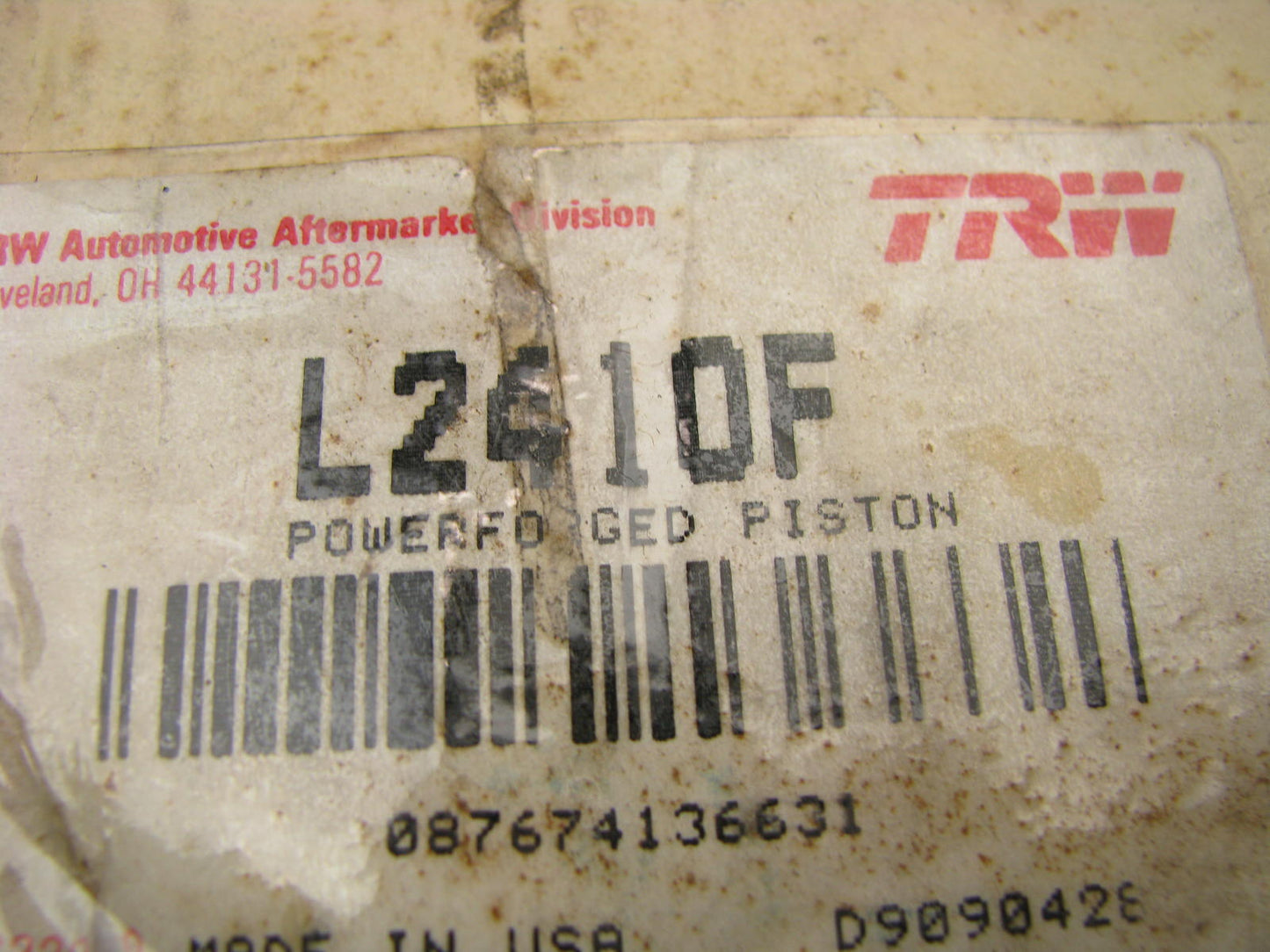 TRW L2410F Forged Engine Piston - Standard for 1975 GMC Sprint 400