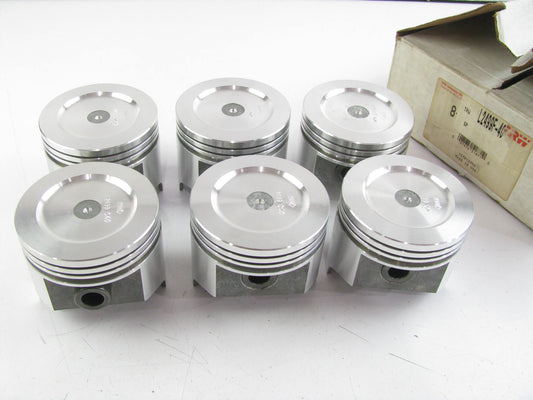 (6) TRW L2499F  Forged Engine Pistons .040'' 1980-1990 Oldsmobile Buick 307-V8