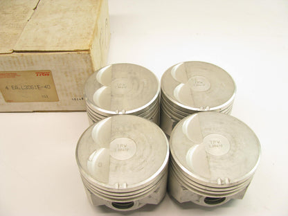 (4) TRW L3061F-40 Left Bank Forged Engine Piston .040'' For 1968-72 Chrysler 340