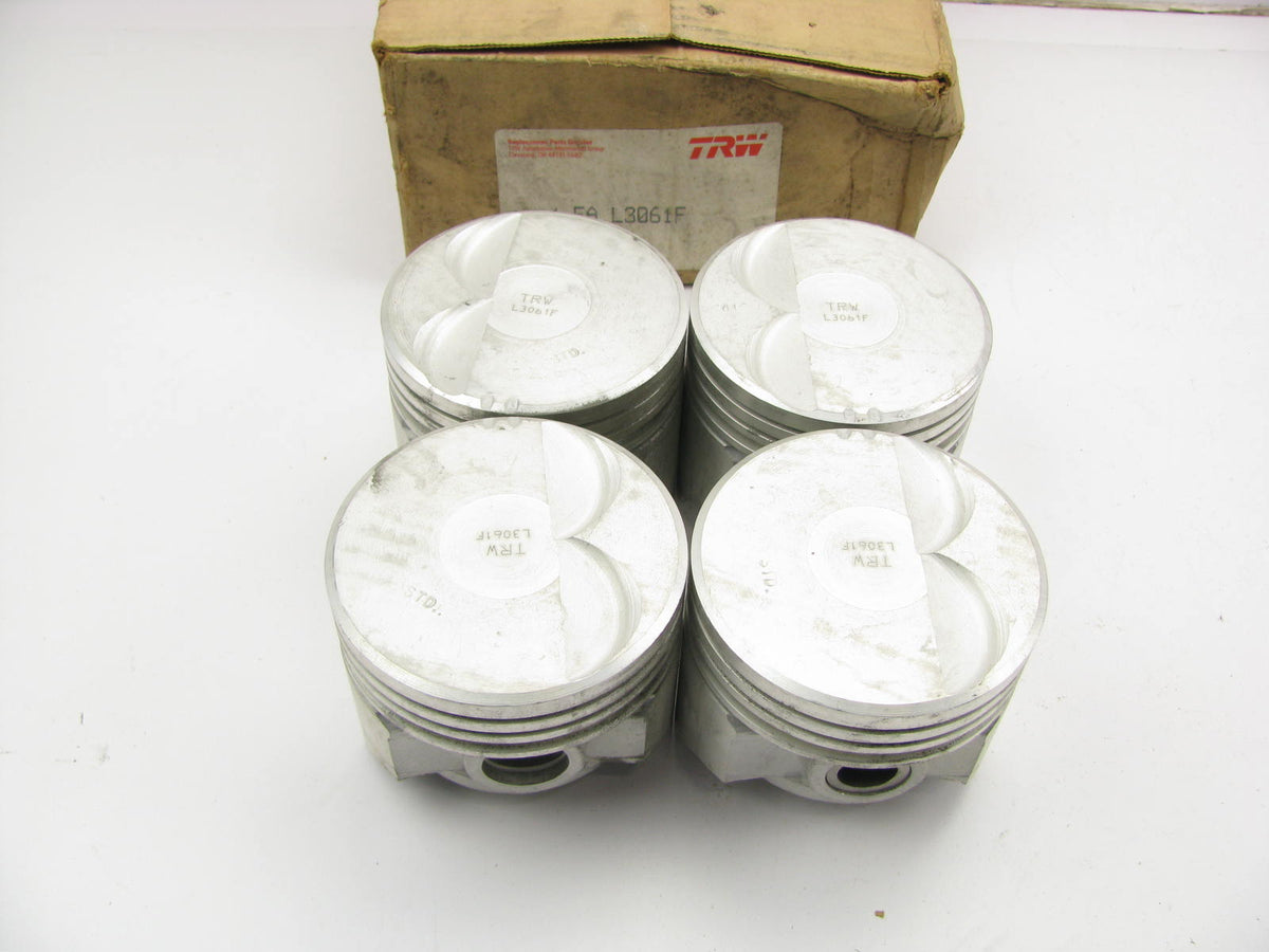 (4) TRW L3061F Left Bank CAST Engine Pistons For 1968-1972 Chrysler 340-V8