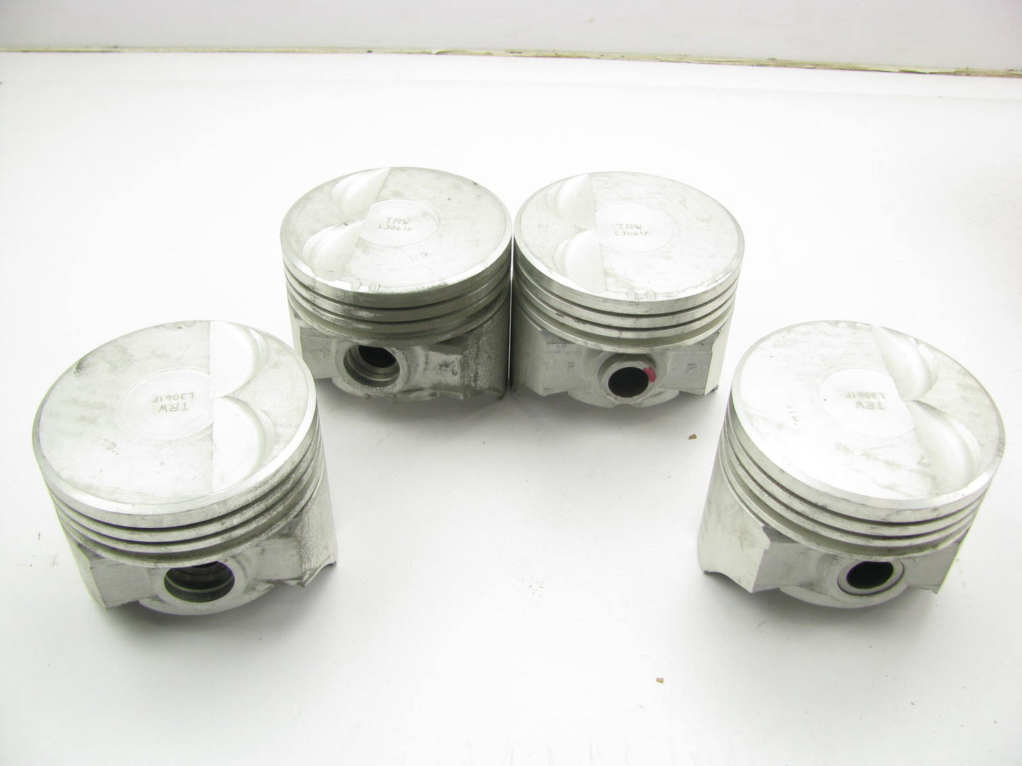 (4) TRW L3061F Left Bank Forged Engine Piston For 1968-1972 Chrysler 340-V8