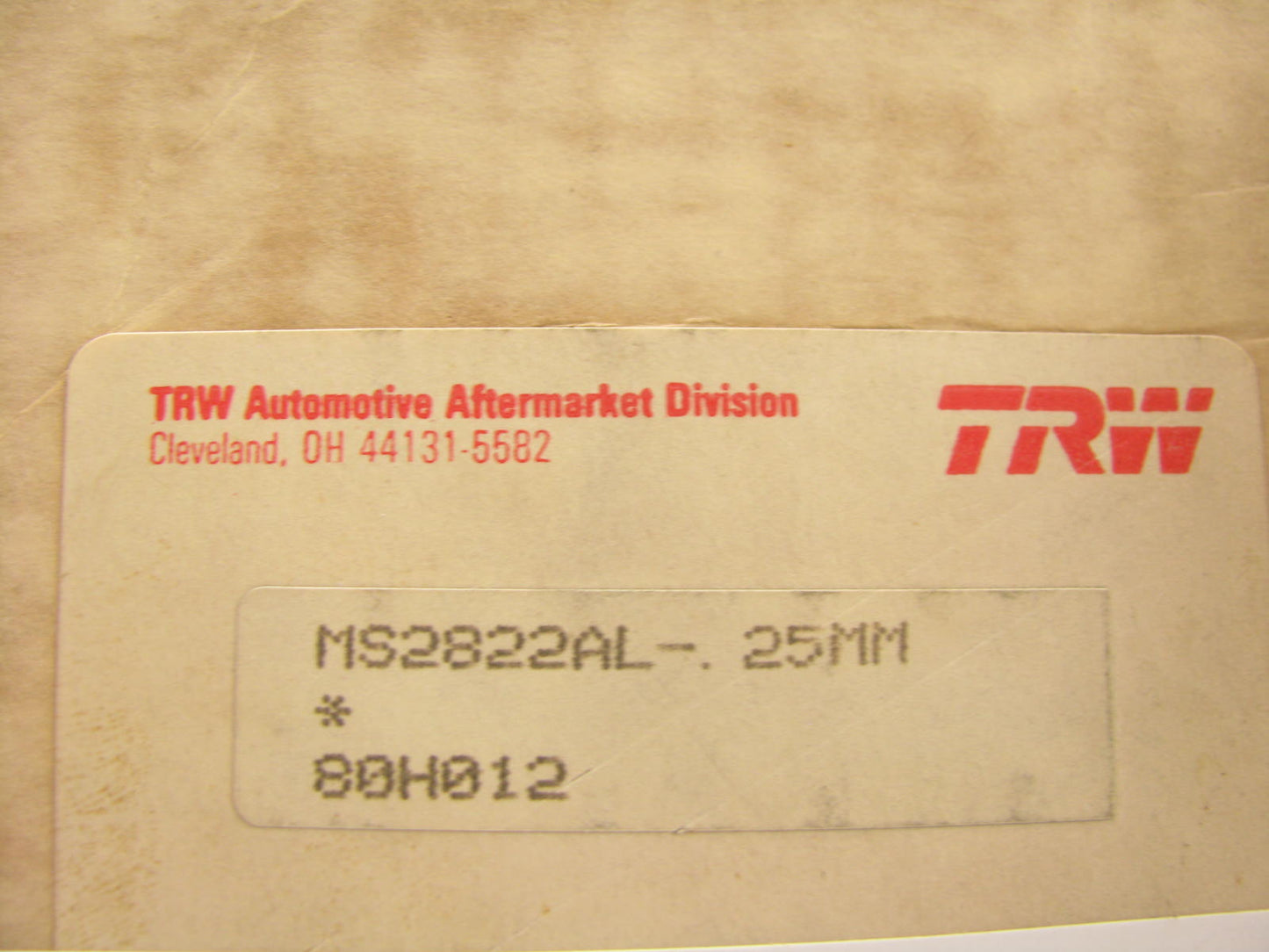 TRW MS2822AL-25MM Engine Main Bearings .25mm 1960-1979 VW 1.5L 1.6L H4