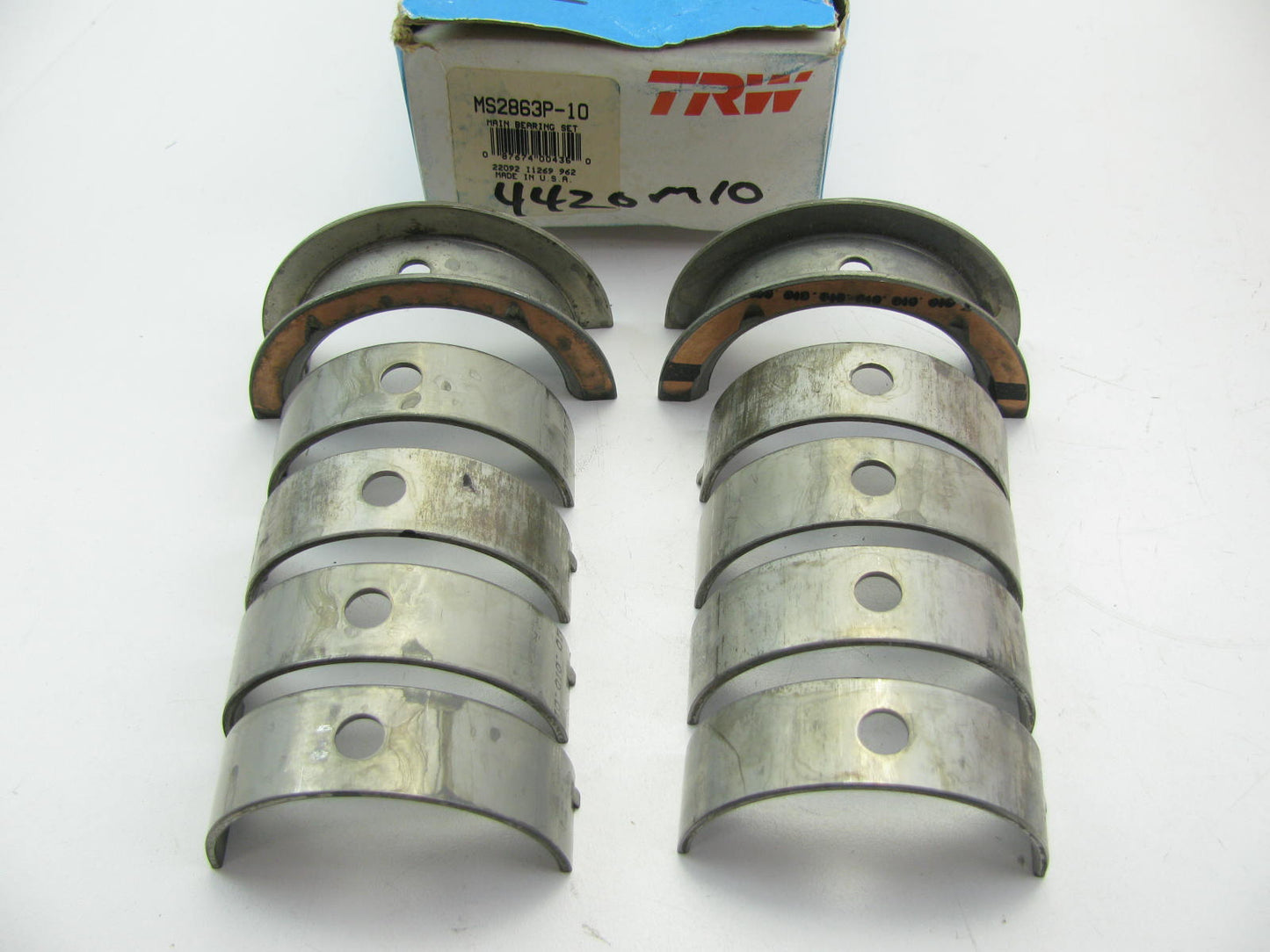 TRW MS2863P10 Engine Main Bearings .010'' 1967-1978 Ford FE 332-428 V8