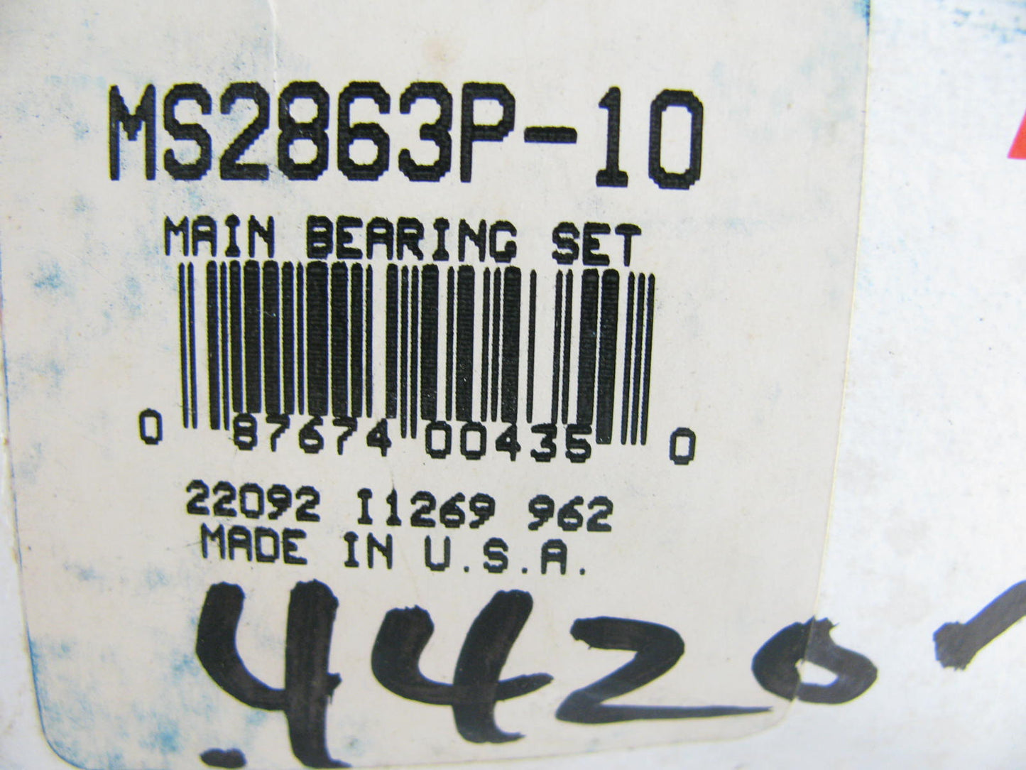 TRW MS2863P10 Engine Main Bearings .010'' 1967-1978 Ford FE 332-428 V8