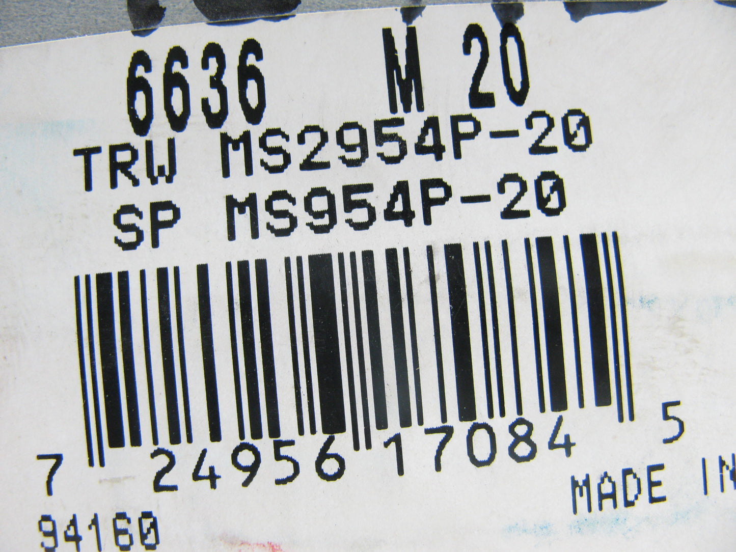 TRW MS2954P-20 Engine Main Bearings .020'' Mack 672 707 L6