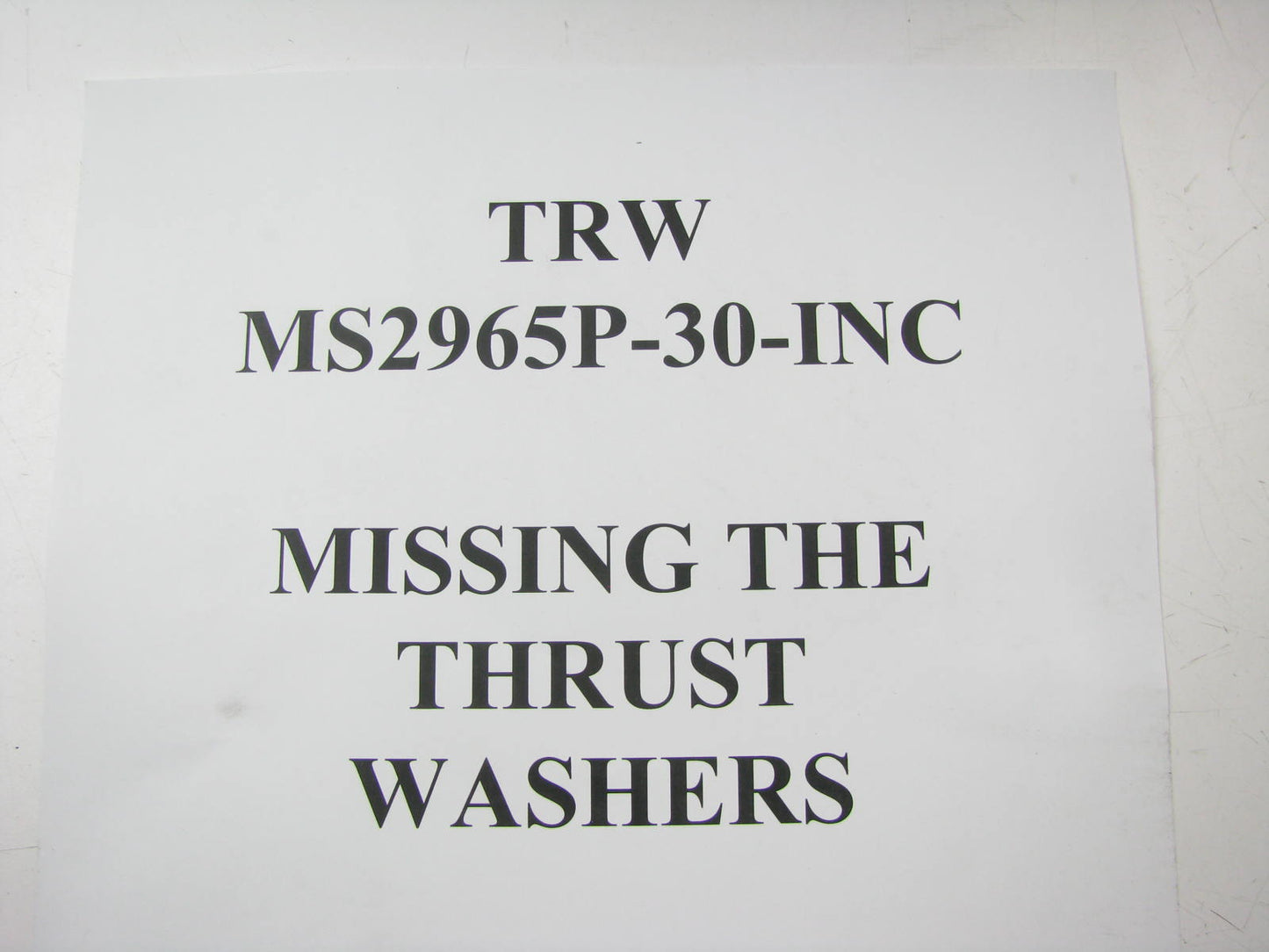 MISSING THRUST WASHERS - TRW MS2965P Main Bearings For Mack END673 END 673