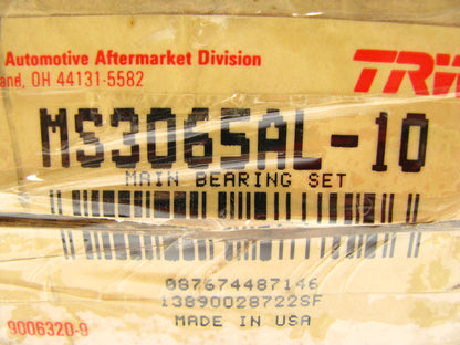 TRW Engine Main Bearing Set  MS3065AL-10 For Allis Chalmers D2200 433T Diesel L4