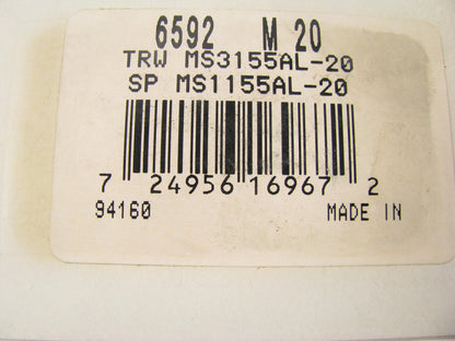 TRW MS3155AL-20 Main Bearings .020 For 69-81 Saab Triumph 1.7L 1.9L 2.0L