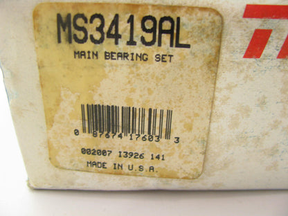 TRW MS3419AL Main Bearings - Standard For 1977-1987 Chrysler 225 3.7L SLANT-SIX