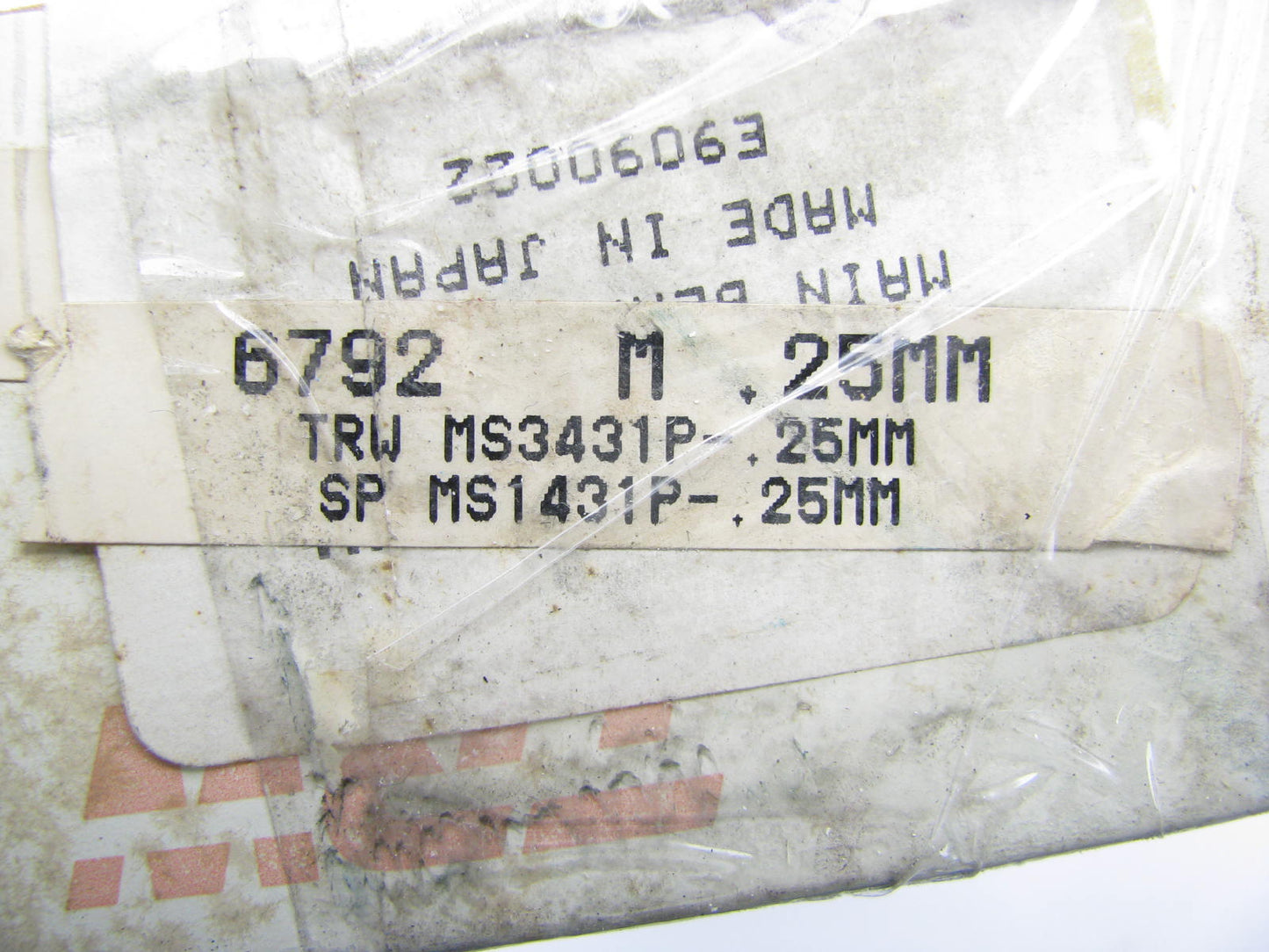 TRW MS3431P-25MM Engine Main Bearings - .25mm 1973-1982 Honda Civic 1.2L 1.3L