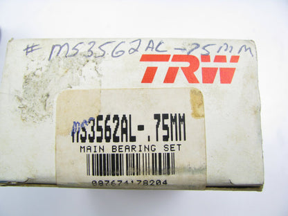 TRW MS3562AL-75MM Engine Main Bearings .75mm For 1978-1989 Mitsubishi 2.6L