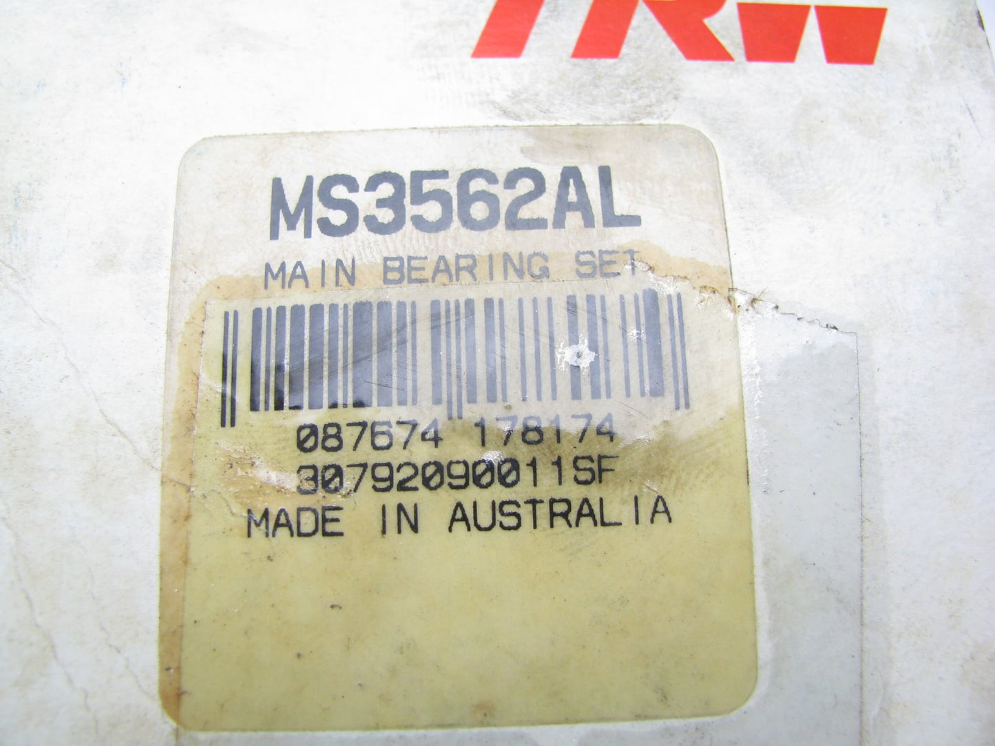 TRW MS3562AL Engine Main Bearing Set - Standard