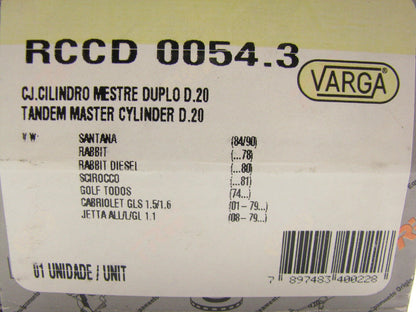 TRW RCCD00543 Brake Master Cylinder W/O Reservoir - 11-1718
