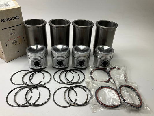 (4) TRW SA384 Engine Cylinder Wet Sleeve & Piston Assembly For John Deere 202